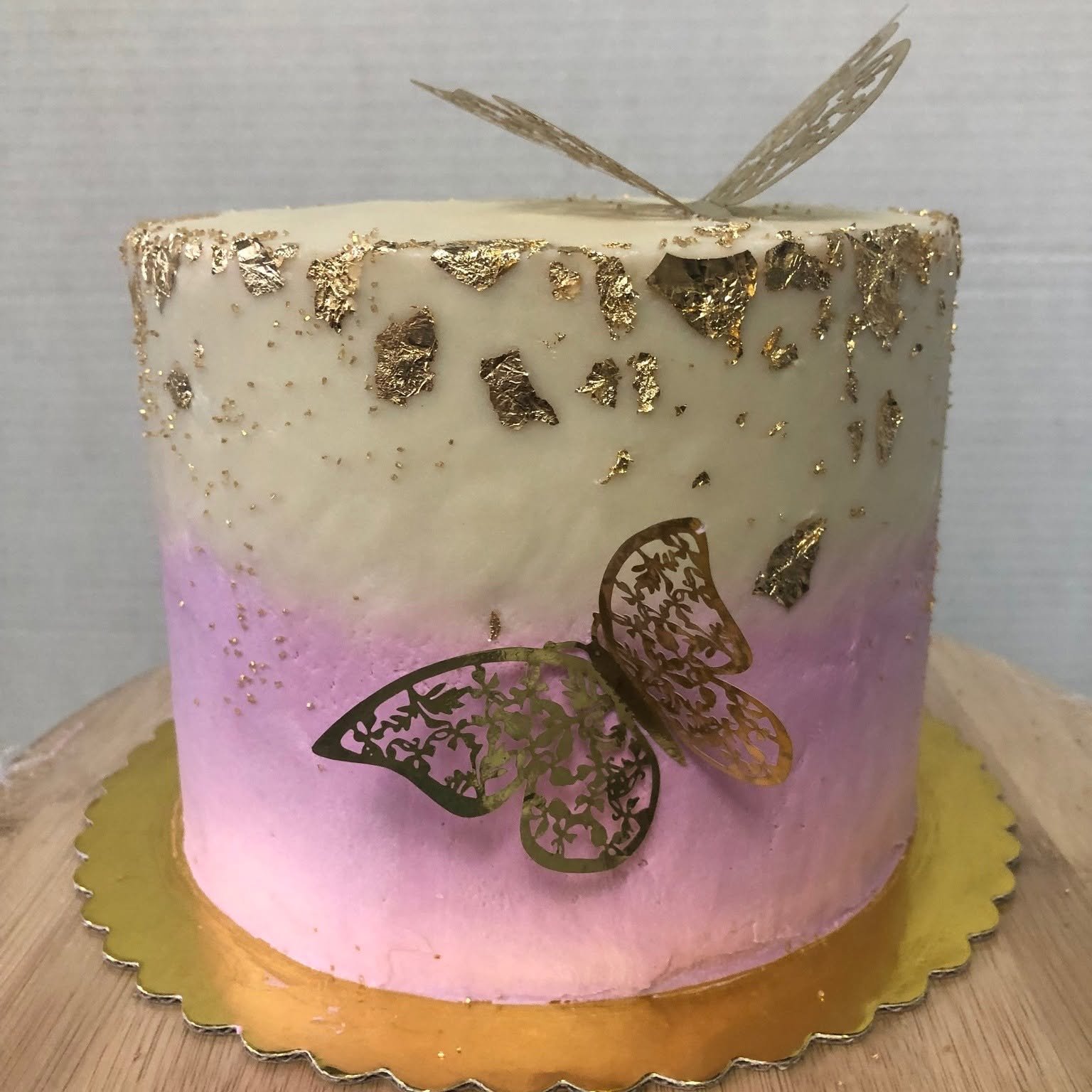 Signature Golden Butterfly Cake